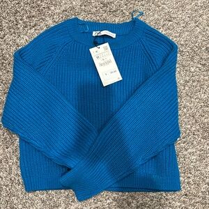 NWT Zara blue sweater M